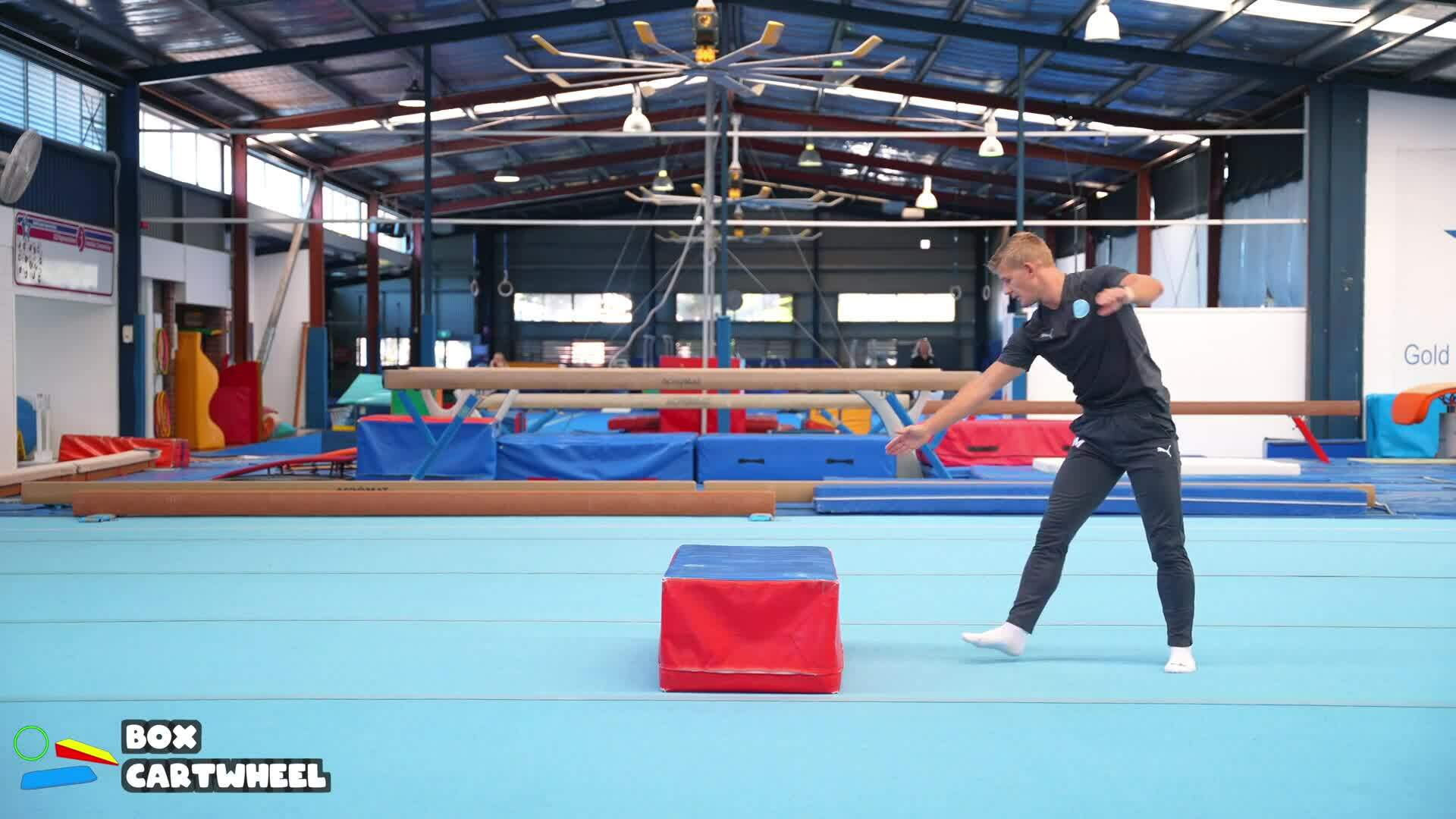 Elementary gymnastics - Floor mats - 9 box cartwheel